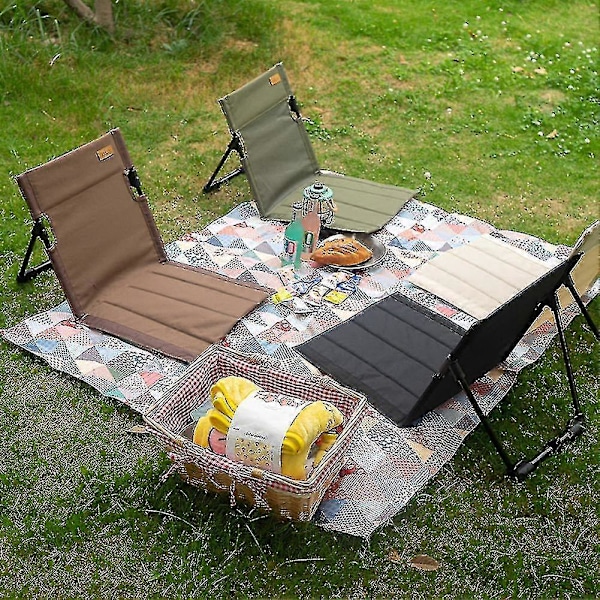Fällbar ryggstol med legeringsställ, stabil, lättjusterbar sits för strandpicknick-ZZY