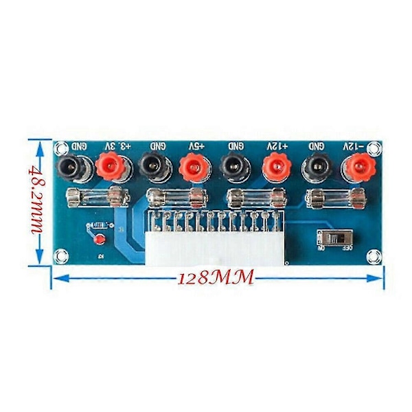 24 Pins Atx Benchtop Board Computer Pc Strømforsyning Breakout Adapter Modul (haoyi