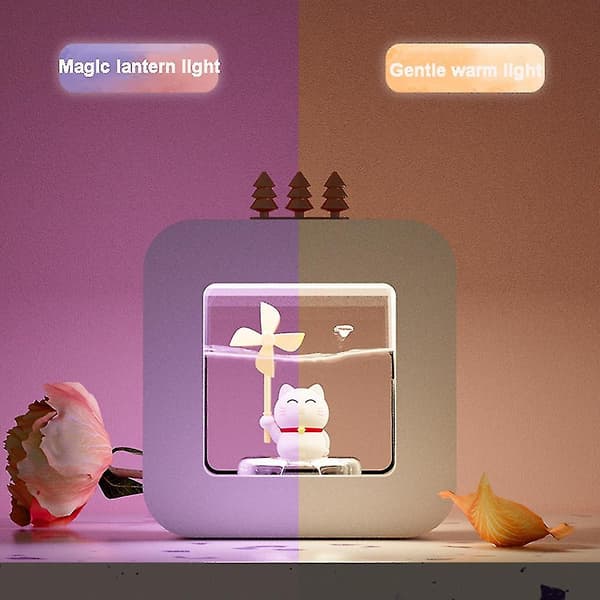 400 ml luftfuktare bärbar oljediffusor USB LED-ljus aromaterapi trådlös bedårande söt lufthumidifier