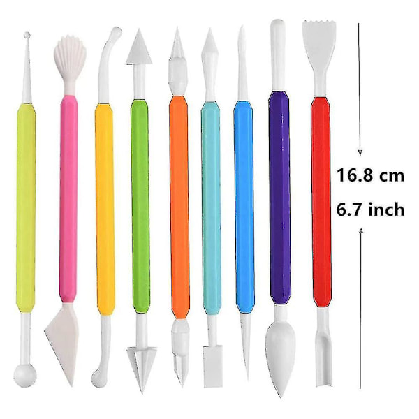 63 stk. Polymer Clay Kit 40 Rund Form med Ler Modelværktøj til Formning Skulptur Keramik Håndværk