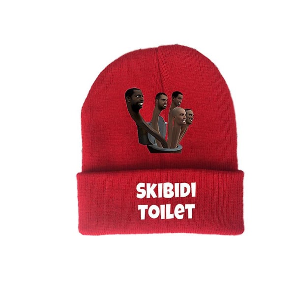 Skibidi WC Villahatut Sarjakuva Anime Päähineet Street Outdoor Hot Game Neulottu cap Tytöt Aikuisten Joulujuhlalahjat CSR3S-CSR52X5 adult(11-35y)