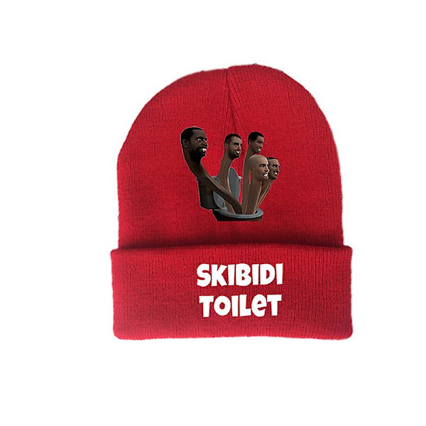Skibidi WC Villahatut Sarjakuva Anime Päähineet Street Outdoor Hot Game Neulottu cap Tytöt Aikuisten Joulujuhlalahjat qtg1052S-CSR52X children(3-10y)
