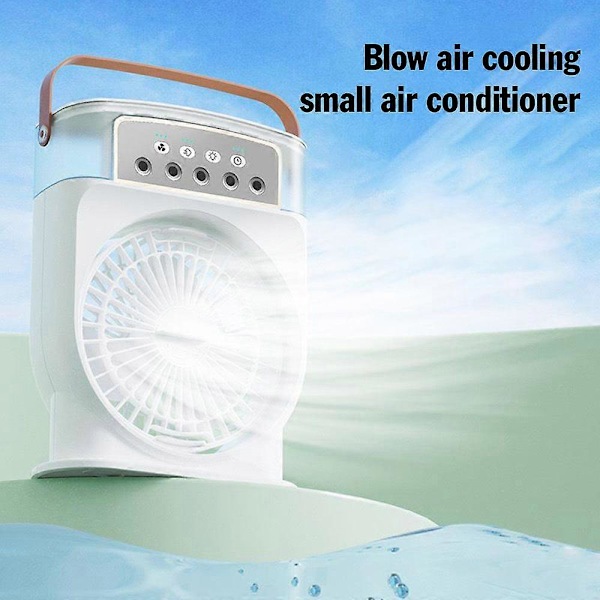 Freeze Bærbar Luftkøler Ventilator, Is Ventilator Luftkøler, Freeze køleventilator White Rechargeable
