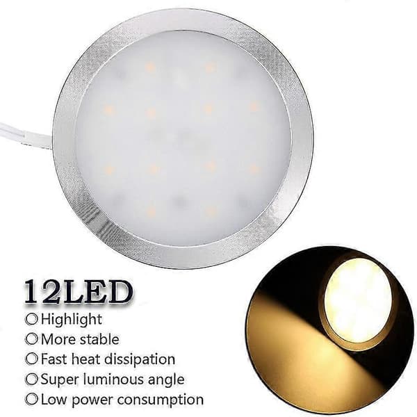 12V LED-lys RV Campingvogn Tilhenger Båt Innvendig Taklampe Varmhvit (floker)