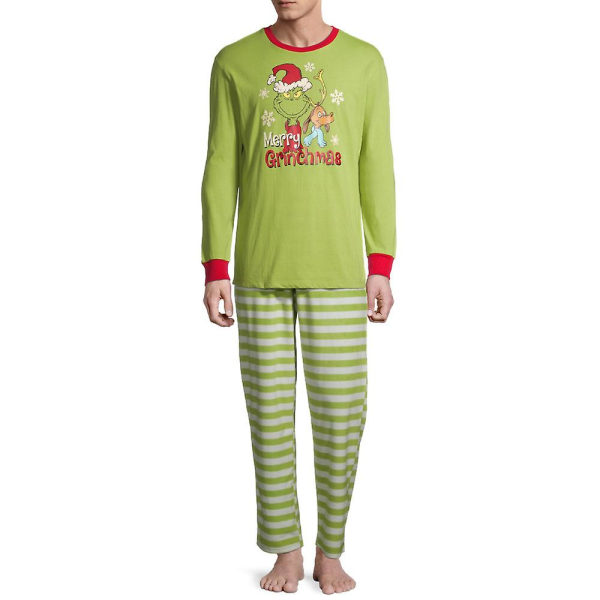 Jouluinen Grinch Perheen set pyjamasetti Joululahja Men 10-11 Years