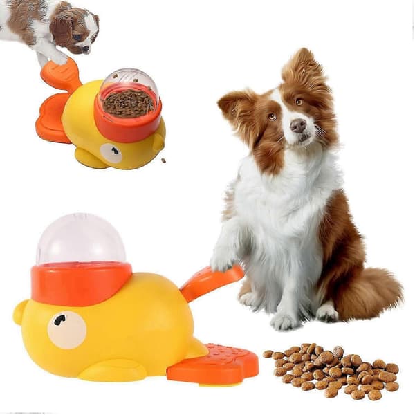 Hunde Puzzle Foderautomat Interaktivt Kæledyrsfoder Godbid Dispenser Tegneserie And Design Kæledyr Snack Foderautomat til Hund