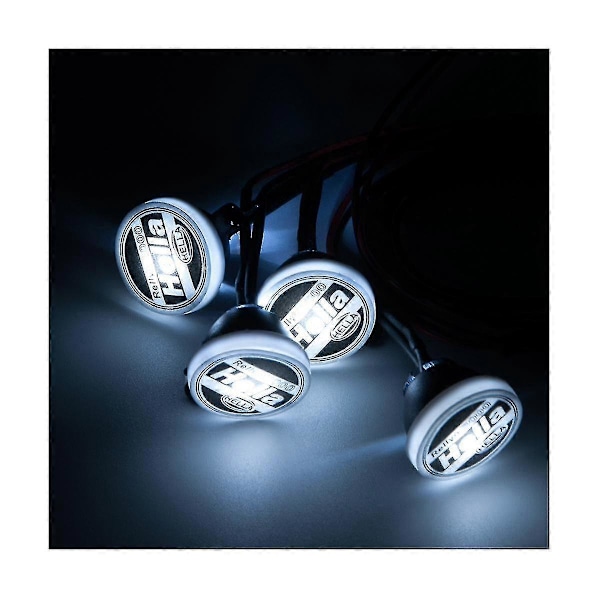 4st LED-lampor Kit Strålkastare Spotlight För Axial Scx10 Wraith Rr10 Trx4 Trx6 1/10 Rc Crawler Bil