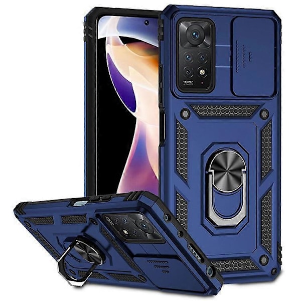 Kompatibelt för Xiaomi Redmi Note 11 Pro 4G (MediaTek) / Redmi Note 11 Pro 5G (Qualcomm) Skydd Hårt PC + TPU Skyddsfodral Ro Blue
