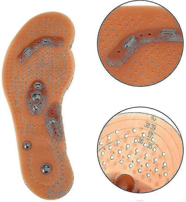 2 Par Magnetisk Terapi Slankeinnleggssåler For Vekttap