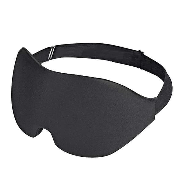 Sovemaske Blød Komfortabel Blindfold Memory Sponge Sort 25X10X3cm 1 Sæt