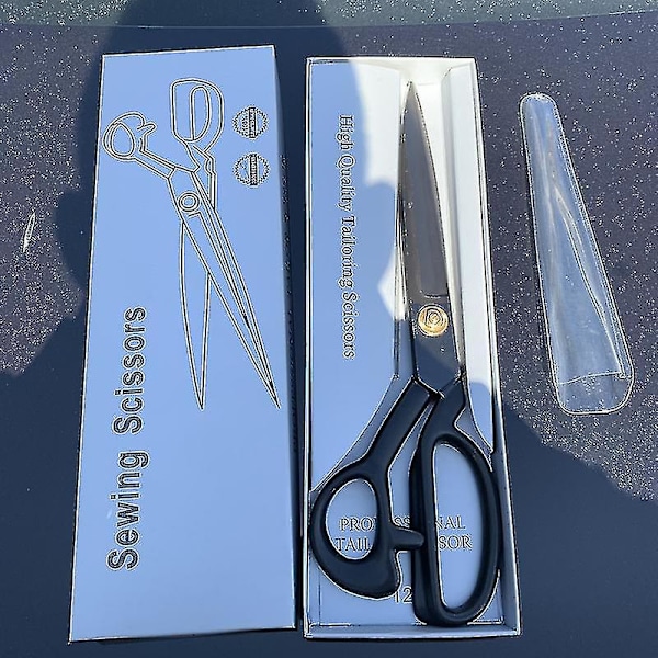 Professionell skräddarsax, sysax 23 cm + gratis trådklippare - Kraftig sax starkare än rostfri stålsax - Tyg