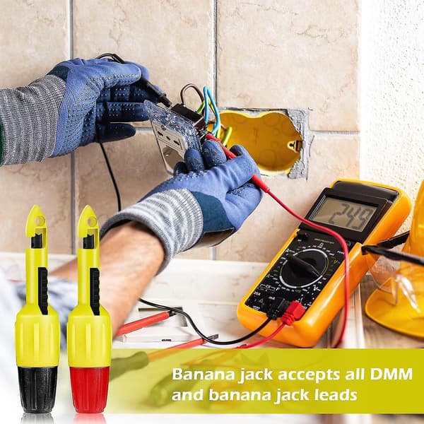 4 delar trådpiercing sond isoleringsklämma set tråd för multimeter spänningstest (2mm, 4mm) - Q1