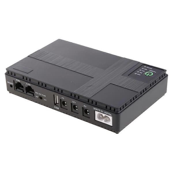 5V/9V/12V Mini UPS Backup-batteri för modem, närvaromaskin och belysning