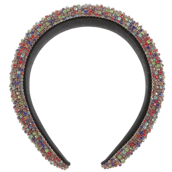 Breda hårband för damer, svampmaterial, strass-vadderat för förlovningar 14*3 cm 1 set