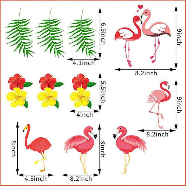 174 kpl Luau-juhlakoristeet pakkaus Havaijilainen Flamingo Ranta-teema Aloha Syntymäpäiväjuhlatarvikkeet, Havaiji Leis Tausta Pöytähame Pöytäliina
