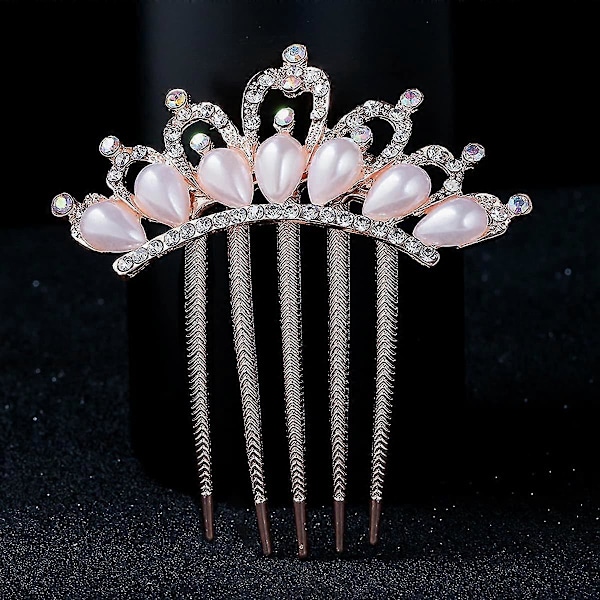 Hårspännen med Kristallblommor, Hårspännen med Strass, Kvadratiska Hårspännen med Zirkonkristaller, Krona hy
