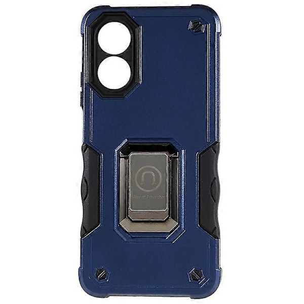 Kompatibelt Skal för Oppo A17 4G Anti-drop, PC + TPU Skyddsskal med Ringstativ Blue