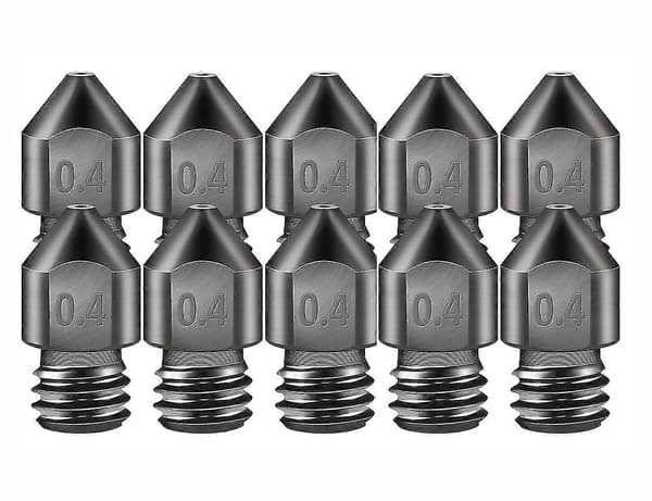 10MK8 Ekstruderdyser for 3D-printer 0,4 mm Ståldyser