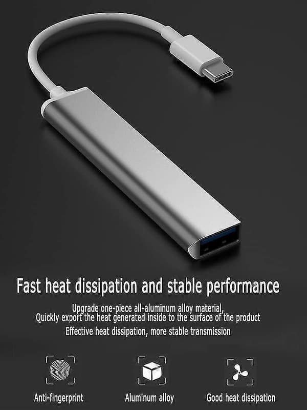 port usb c hub usb typ c till usb 3.0 hub adapter kompatibel för macbook, mac pro/mini, imac, surface pro, xps, notebook pc, usb-minnen