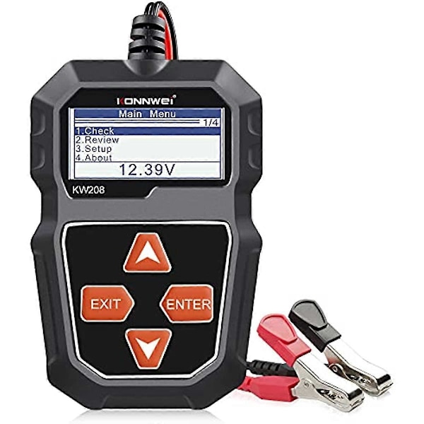 KONNWEI KW208 12V Bilbatteritestare 100-2000 CCA Belastningstestare Automobil Generator Testare Digital Auto Batteri Analysator Laddnings Startsystem Test