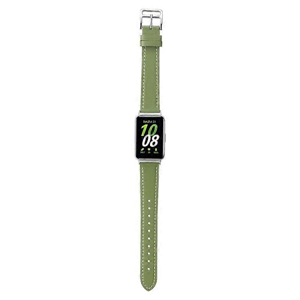 Kompatibel med Samsung Galaxy Fit3 Ægte Læder Urrem Udskiftning Green
