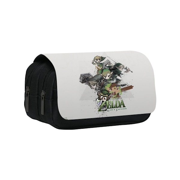 The Legend of Zelda Stationary Pen förvaringsväska Pen pennväska Multi förvaringsväska med stor kapacitet Enkelt rutigt case style 15