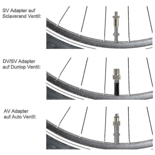 Koppar Cykelpump Ventil Konverteringsmunstycken Ventiladapter Verktyg 24st