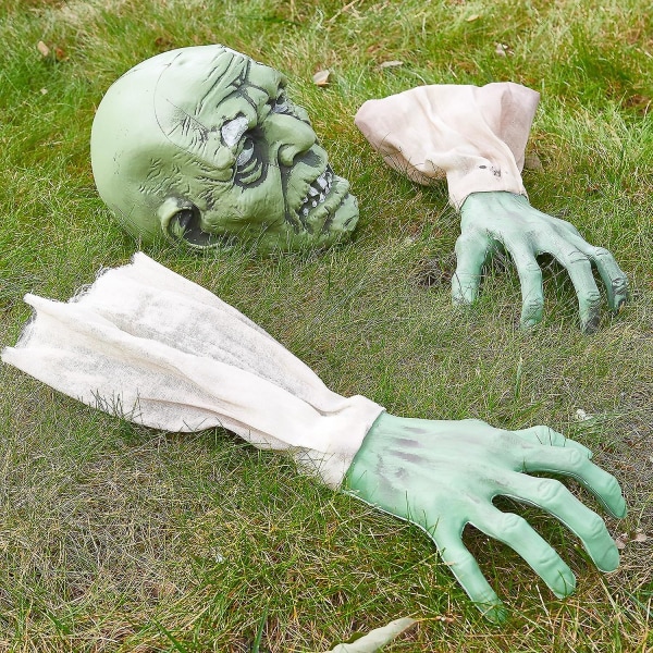 Groundbreaker Zombie-patsas Halloween-koristeet ulkona| Zombie-puutarhakoristeet ja Halloween -sisustus| Zombie-luuranko | Spooky Props For Hallow Goblin