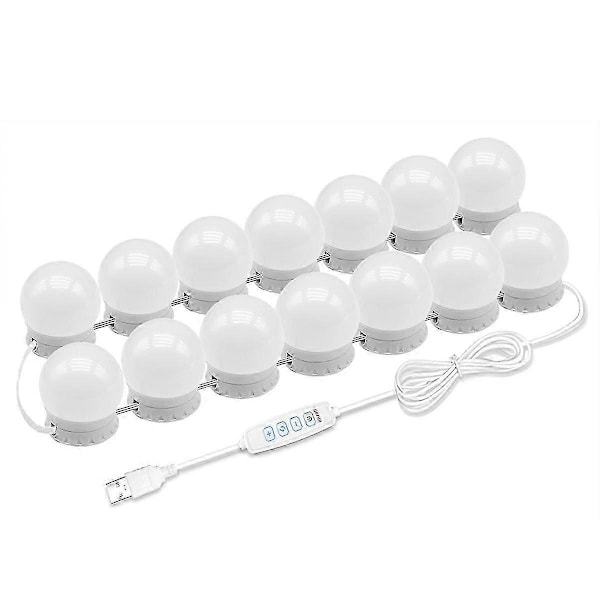 LED Sminkspegellampor med 14 Dimbar Lampor, för Sminkbord SZRH A-V