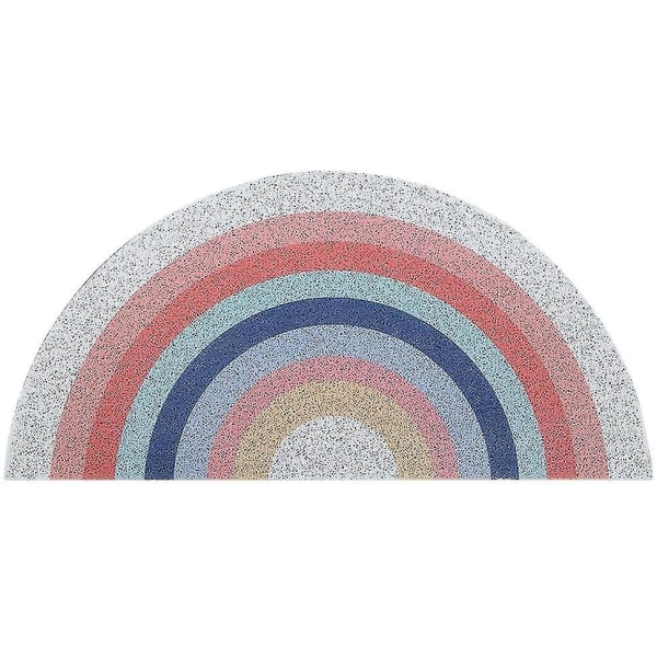 Tflycq Creative Halvcirkelformad matta Anti-halk Dörrmatta Regnbågssol Tryck Golvmattor Sovrumsmatta Mattor Entré Dörrmatta - Sun, 16"x32" Sun