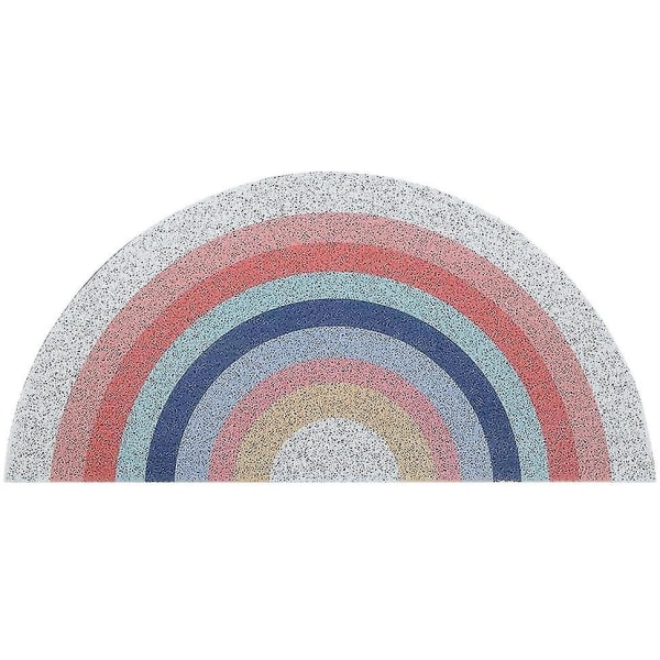 Tflycq Creative puolipyöreä matto liukumaton ovimatto Rainbow Sun Printing Lattiamatot Makuuhuoneen matto Matot Sisäänkäynti ovimatto - aurinko, 16"x32" Sun