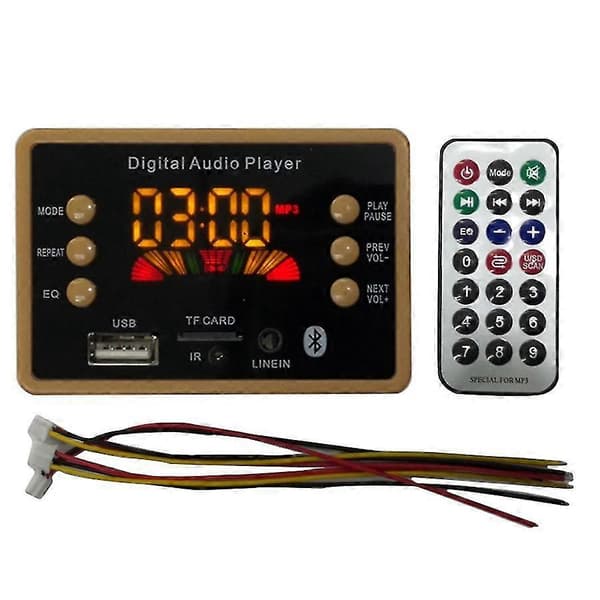 Trådlös Bluetooth Mp3-dekoder Dekoderkortmodul 12v Usb Mp3-spelare Wma Wav Stöd Tf-kort Fm
