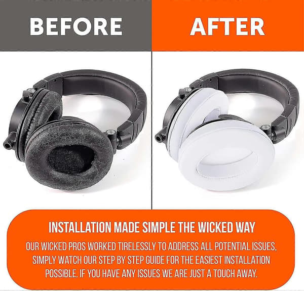 Erstatningsøreputer for Ath M50x - Passer Audio Technica M40x / M50xbt / Hyperx Cloud & Cloud 2 / Steelseries Arctis 3/5 / 7 / 9x & Pro Wireless/Stealth