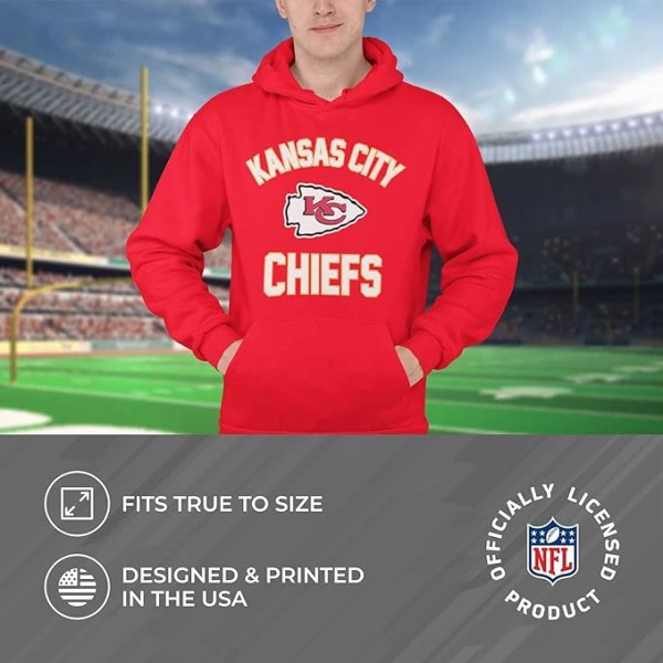 Team Fan Apparel NFL Adult Game Day -huppari - polyesterivillapuuvillasekoitus - Pidä lämpimänä ja edustaa joukkueesi tyyliä style 1 M