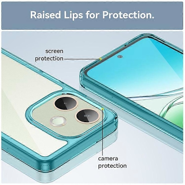 Kompatibel med Oppo A5 Pro 4G (Global) / 5G (Global) / A5 Energy 5G (Kina) Cover TPU + Akryl Beskyttende Gennemsigtigt Telefoncover Transparent