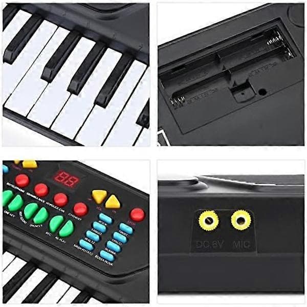 Elektronisk keyboard med 37 tangenter, multifunksjonelt elektronisk keyboard for barn
