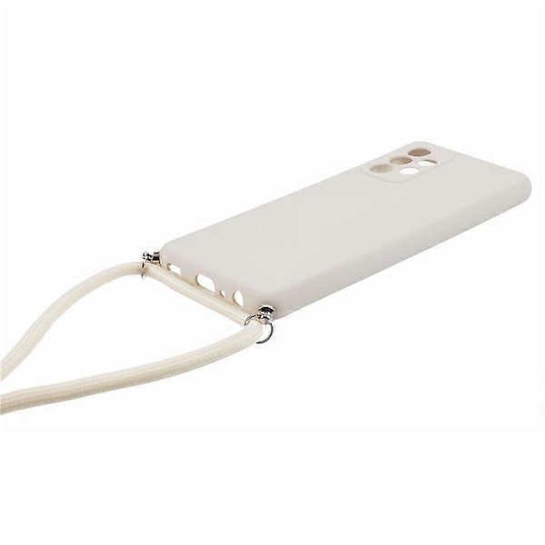Kompatibelt Skal för Samsung Galaxy A52 4G / 5G / A52s 5G, Exakta Utskärningar, TPU-skydd med Långt Snöre White