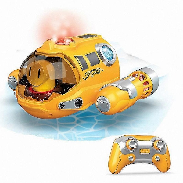 Fjärrstyrd Båt Poolleksaker för Barn 6+, 2.4ghz Snabb Mini RC Båt med Spray Gasbåt och LED-lampor Vattenleksak för Pool & Sjöar