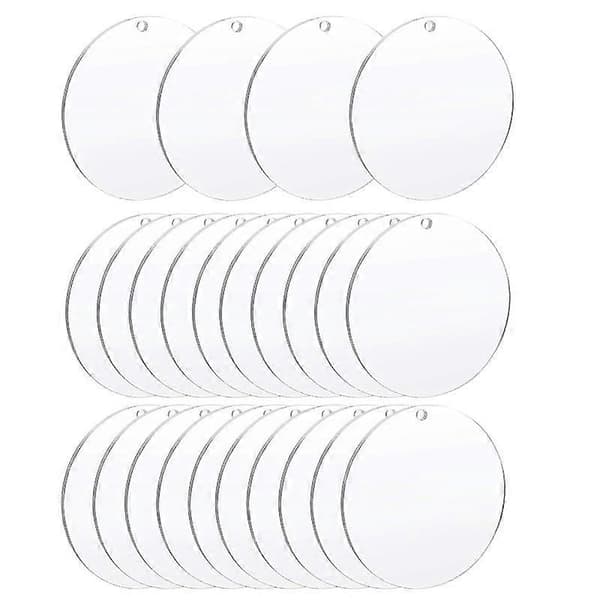 Klar Akrylplate Sirkel 4 Tommer Akrylskive Transparent Runde Disker For DIY