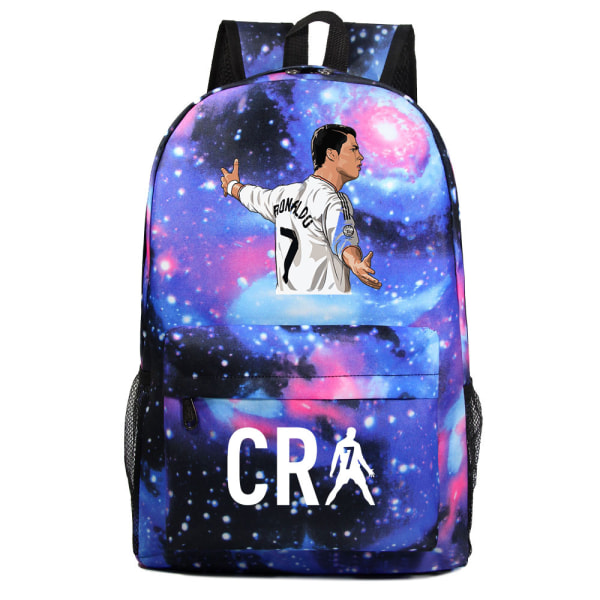 Fodbold CR7 Ronaldo Printing Børnestuderende Skoletaske Ungdomsrygsæk Udendørs rejsetaske Computertaske style 22