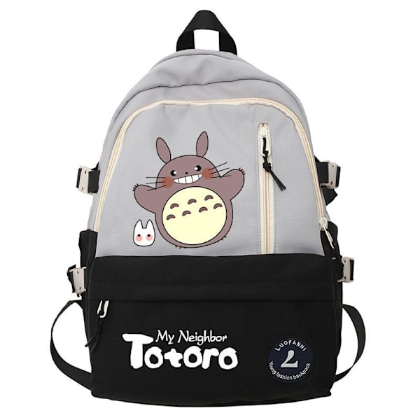 Ghibli Totoro Pojkar Flickor Skolböcker Väskor för tonårsflickor Kawaii College Student Bokväska Ryggsäck Kvinnor Laptop Ryggsäck style 16