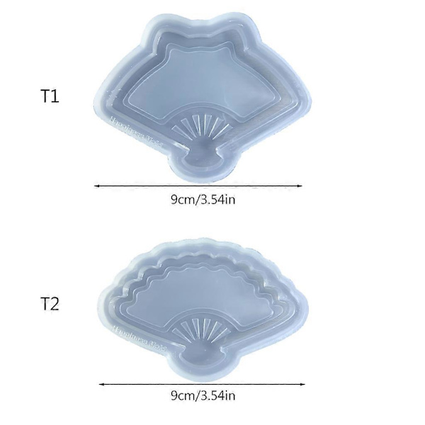 Fantastisk foldbar vifteformet dessertform, bløde silikoneforme, gør-det-selv vifteforme