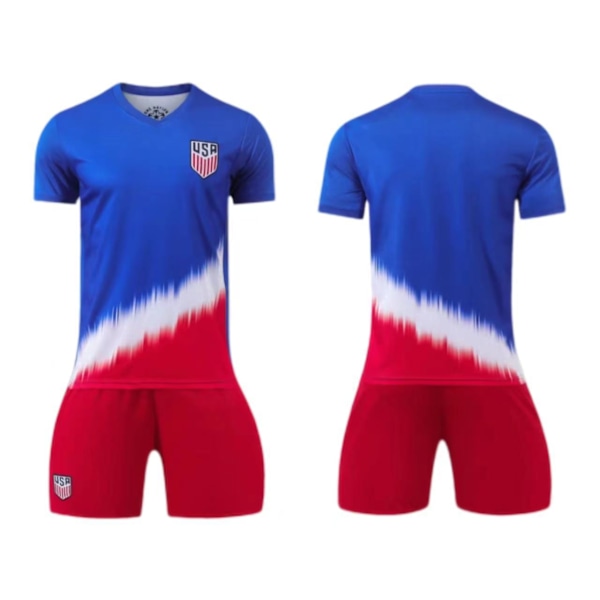 24-25 USA bortaställ nr 10 Pulisic barn- och vuxenstorlek fotbollströja NO.10 With Socks 22