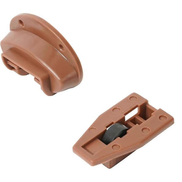 Skuffeskinner Guider Plast 5 par Med Rull Undermonterte Skuffeskinner Stopper For Kommodeskuff