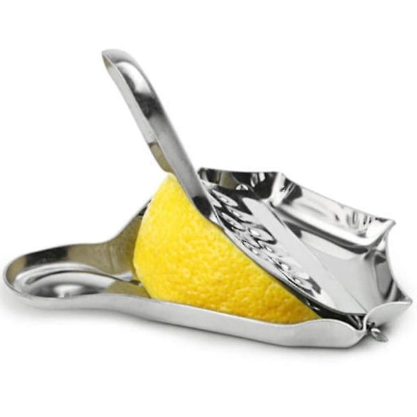 Citron- och Limepressare i Metall, Bärbar Mini-Pressare, Klämmor, Manuell Saftpressare för Apelsin, Citrusfrukter, Köksfruktverktyg (2 stycken) A