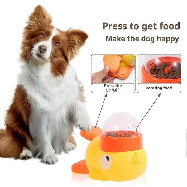 Hunde Puzzle Foderautomat Interaktivt Kæledyrsfoder Godbid Dispenser Tegneserie And Design Kæledyr Snack Foderautomat til Hund