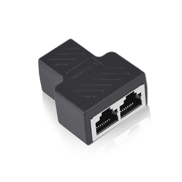 2 Port RJ45 Splitter Adapter LAN Nätverk Ethernet Kabelkontakt 1X