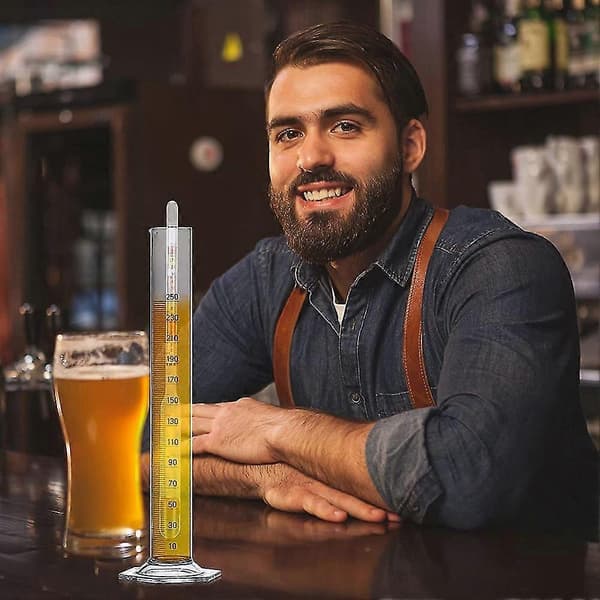 Hjemmevinshydrometer, tredobbelt skala hydrometer til vin, øl og mjød, tester alkohol til vinfremstilling