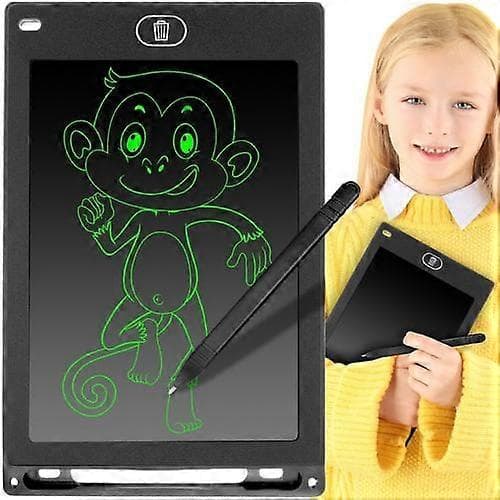 Digitalt tegnebræt til børn - Praktisk LCD, 8,5\" Tablet + Pen Sort