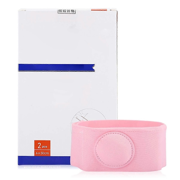 2 stk. Brokkbelte Brokkterapi Behandling Barn Spedbarn Baby Navlebrokkbelte Rosa